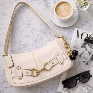 Coach Ergo Belted Flap Shoulder Leather | Horsebit Detail | Off White